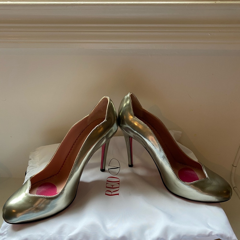 Red Valentino Metallic Heels